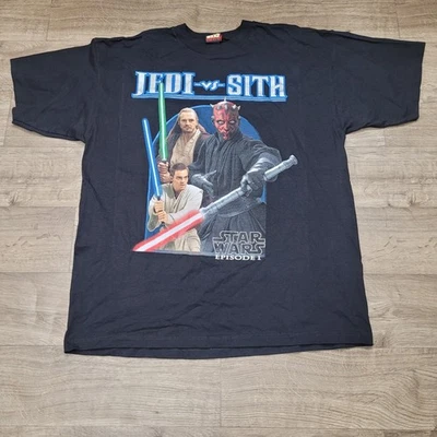 Camiseta gráfica vintage 1999 Star Wars Episodio 1 Jedi Vs Sith para hombre XXL 2XL USADA EN EXCELENTE ESTADO Foto 1 de 4