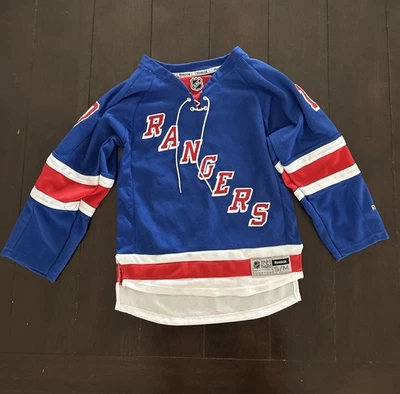 Youth S/M Reebok Rangers Jersey Gaborik #10 Blue, Red, and White NHL Hockey - Image 1 of 4