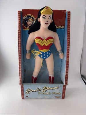 Figura POSABLE MUJER MARAVILLA 14" FELPA DC Monograma NUEVO 2004 Caja Manchas Leer Foto 1 de 4