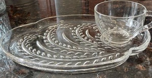 Vintage Gastgewerbe Snack Set von Federal Glass Company für 4, 8 Teile - Bild 1 von 14