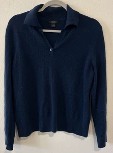 Prive Women’s 100% Cashmere Sweater Large L Blue Pullover Long Sleeve - Picture 1 of 3