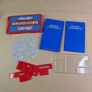 Vintage Magnetic Pocket Edition Scrabble Game 1980s Mini travel Scrabble - Foto 1 di 9