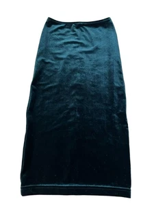 Falda midi de terciopelo American Apparel talla pequeña azul Nilo - Imagen 1 de 8