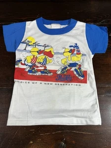 VTG 90’s Pepsi Choice of a New Generation White 4T T Shirt Ducks Running Youth - Picture 1 of 6