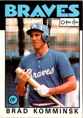 1986 O-Pee-Chee Brad Komminsk #210 Atlanta Braves Baseball Card - Image 1 of 2