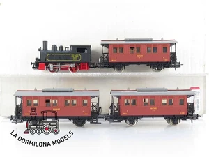 CU542 H0 =DC IBERTREN COMPOISICION DE LOCOMOTORA VAPOR + 3 COCHES VIAJEROS M.ZA. - Picture 1 of 19