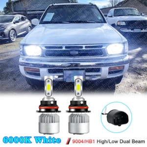 For Nissan Pathfinder 1987-1998 6000K 9004 LED Headlight Bulbs High-Low Beam Kit - Picture 1 of 13