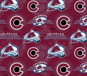 NUEVO Colorado Avalanche Av's NHL - Logotipo - Tela de Algodón 1/4 YARDA 9""x 42"" Burgandy! - Imagen 1 de 2