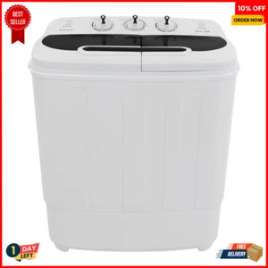 Compact Mini Twin Tub Washing Machine Portable 15lbs Laundry Washer and Dryer - Picture 1 of 24