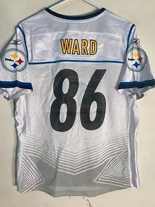 Reebok Women's NFL Jersey Pittsburgh Steelers Hines Ward White Super Bowl 45 L - Picture 1 of 2
