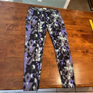 Under Armour Heatgear purple mint geometric colorful leggings size YXL - Picture 1 of 4