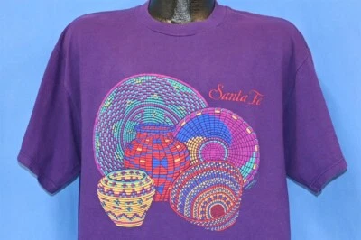 Camiseta vintage años 90 SANTA FE NATIVA AMERICANA SUROESTE CERÁMICA PINTURA HINCHADA XL Foto 1 de 4