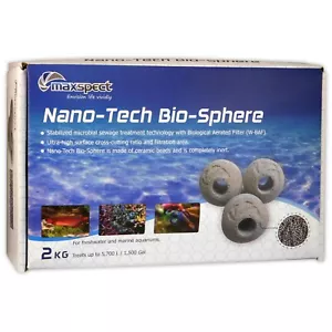 MAXSPECT NANO TECH BIO SPHERES BIO BALLS 2KG; 80-88PCS AQUARIUM SUMP FILTER - Picture 1 of 10