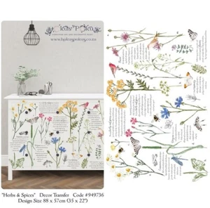 Hokus Pokus - Furniture Transfer - Herbs & Spices - Flowers, Insects & Birds - Imagen 1 de 2
