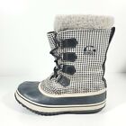 Sorel Adult Womens Waterproof Winter Snow Boots Size B&W 6 Good Nl 1340-014