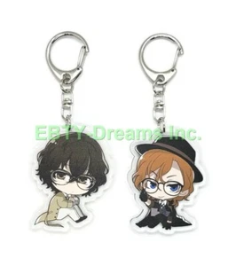 Set of 2 Bungou Stray Dogs Anime Acrylic Keychain Osamu Dazai, Chuuya Nakahara - Picture 1 of 2