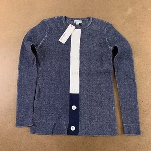 Blumint Boys Size 14 Navy Erie Button Accent Crew Neck Pullover Sweater NWT - Picture 1 of 5