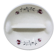 California Vintage Fransiscan Pottery Divided Bowl 8" Duet Rose Earthenware
