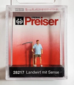 Preiser H0 28217 Modellino contadino con falce dipinto a mano 1:87 alto 3/4" - Foto 1 di 1