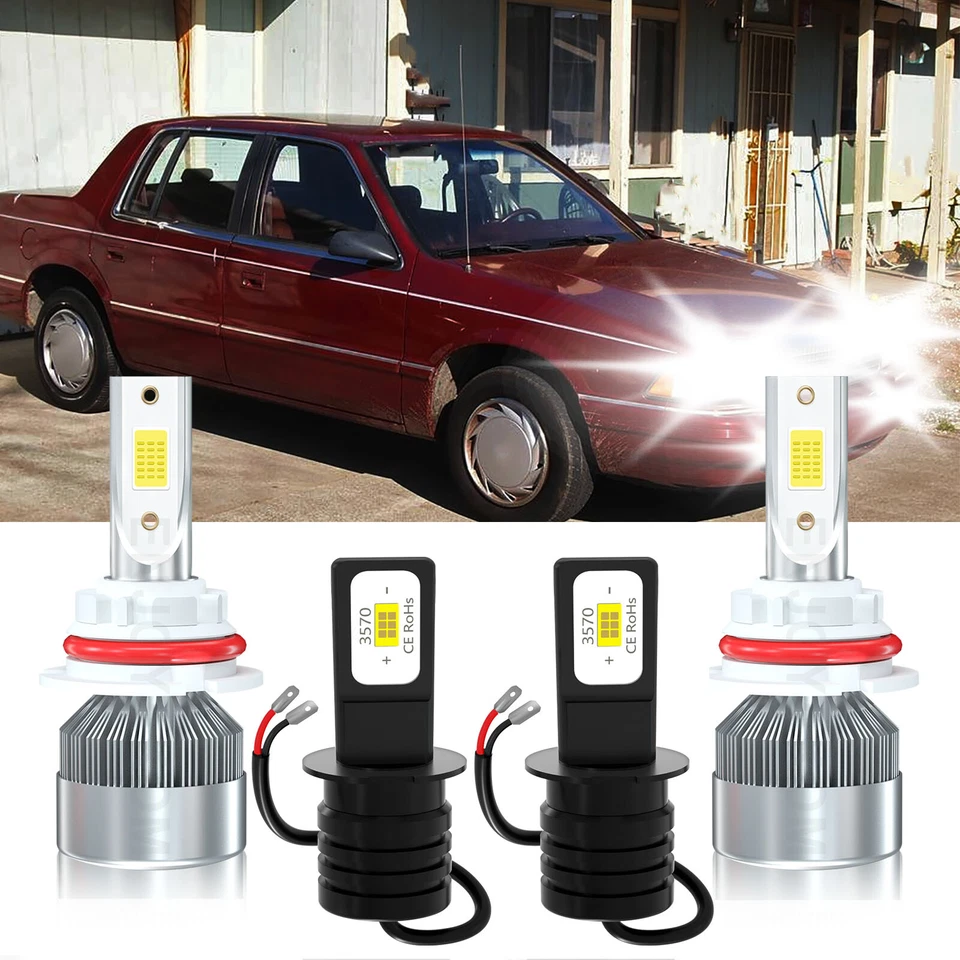 4x Bombilla LED Combo Luz Antiniebla 6000K Blanco Para Plymouth Acclaim 1989-1991 Foto 1 de 4