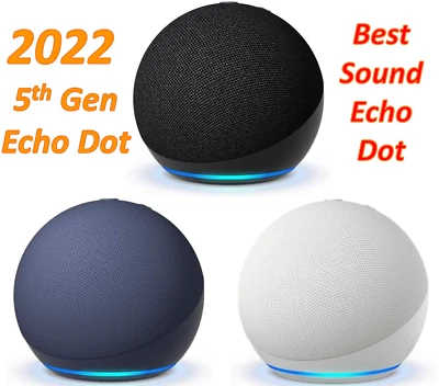 Amazon Echo Dot Smart Speaker(5th Gen, 2022 Released) Bigger Vibrant Sound Alexa - Image 1 of 4