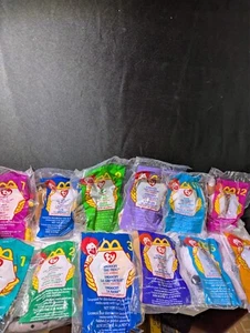 1999 MCDONALDS HAPPY MEAL TOY PLUSH TY BEANIE BABIES COMPLETE SET 12 SEALED - Picture 1 of 16