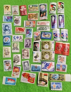 Vintage Lot Of 47 Used USSR 1980-1984 Postage Stamps - Picture 1 of 22