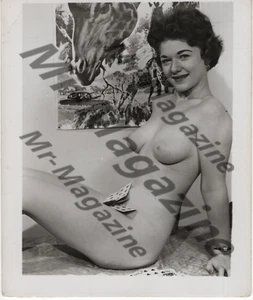 Brunette Nude Art Model 4"x5" Photo Vintage Sexy Cheesecake Risqué Pinup QN-31 - Picture 1 of 1