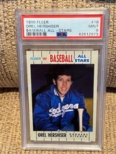 1990 Fleer All Stars Orel Hershiser PSA 9 Dodgers #18 Card NEW CASE LOW POP
