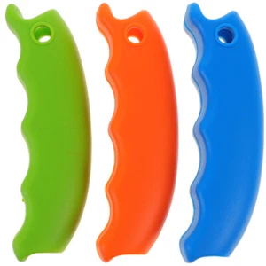 3 Pcs Silicone Extractor Shopping Bag Carrier Grocery Holder Travel - Picture 1 of 12