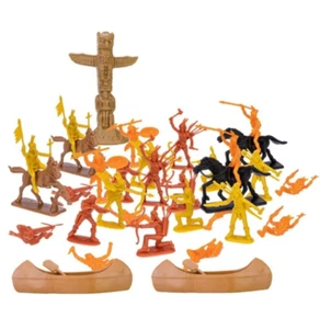 Original Gulliver Apache Fort Battle Vintage Indian Miniature Collectible 43 Pcs - Picture 1 of 2