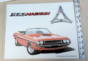 1970 DODGE CHALLENGER R/T 11"x14" Licensed Lithograph Print - Picture 1 of 1