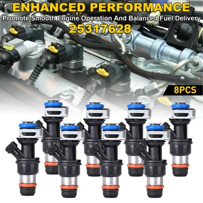 Injetores de combustível 8X para 2001-2006 Chevrolet Silverado 1500 4.8L 5.3L V8 - Imagem 1 de 4