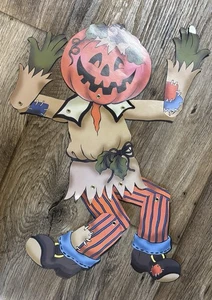 Halloween Gelenkskelett Kürbis Vogelscheuche Vintage - Bild 1 von 2
