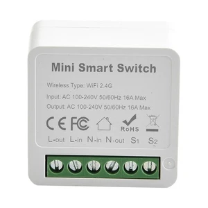 Mini PassThrough Smart Switch for Traditional Wall Switch Boxes EU/UK Market - Afbeelding 1 van 12
