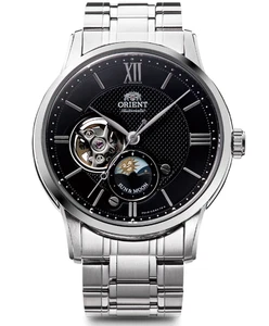 ORIENT STAR RN-AS0001B Black SUN & MOON 22 Jewels Automatic Men Watch New in Box - Picture 1 of 1