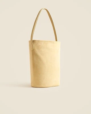 J.Crew Berkeley Bucket Bag Carryall Purse Tote Leather and Suede Sunflower Sands - Image 1 of 4