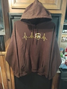 United Parcel Service UPS Hoodie sweatshirt Brown-Gold 51025B Men's 2XL - Picture 1 of 10