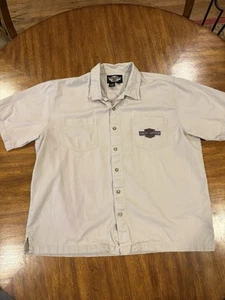 harley davidson short sleeve button shirt XXL READ - Picture 1 of 6