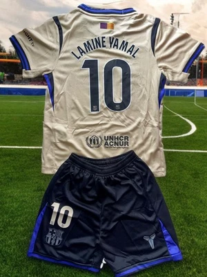 Juego de fútbol juvenil Lamine Yamal #10 FC Barcelona talla grande 26 (9-10 años) Foto 1 de 2