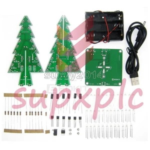 3D Christmas Tree LED 7 Color Colorful Flash Circuit LED Flashing Light DIY Kit - Picture 1 of 1