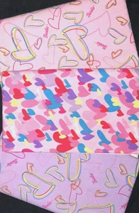 2002 Vintage 3 BARRBIE Mattel HEARTS PRINTS Quilt & Sew Fabrics Material 3yd NOS - Picture 1 of 13