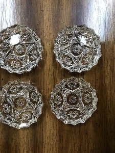 Vintage Cut Glass Ashtrays (Set 4) -  Starburst Design  - EUC - Picture 1 of 5