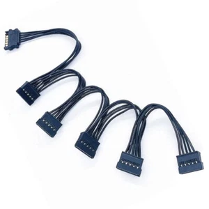 SATA Male to 5 Female Power Splitter Cable PC HDD DVD Drive 15pin Wire Adapter - Picture 1 of 7