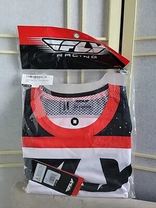Fly Racing Men's Lite Motocross & Mountain Bike Jersey - Red/White/Black Medium - Bild 1 von 1