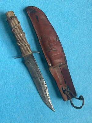 VTG Edge Brand Solingen Germany Original Bowie Knife 445 with Stag Handle  - Image 1 of 4