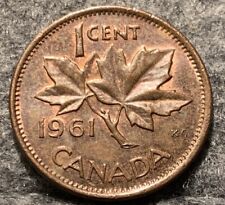 🇨🇦 1961 Canada 1 Cent Copper Penny