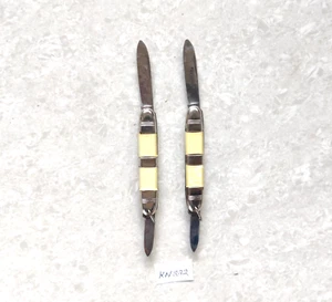 Coppia coltelli OKAPI vintage doppia lama acciaio Germania unici vecchi da collezione KN222 - Foto 1 di 7