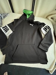 PUMA Hoodie Big Kids' 18/20 Xl Better Classics Black Green at - Picture 1 of 11