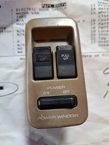 1989-1995 Mazda MPV Master Driver Left Power Window Switch Control TAN OEM USED - Picture 1 of 5